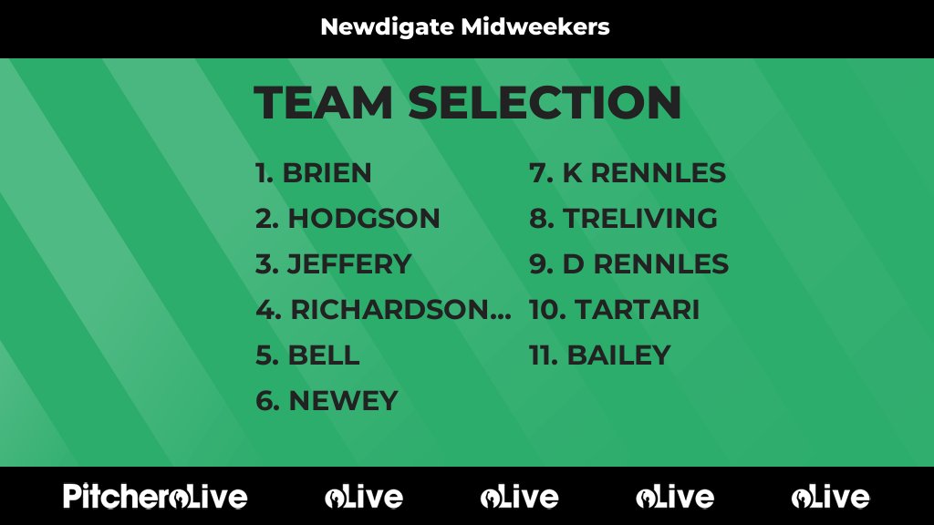 NewdigateCC's tweet photo. Today's Newdigate Midweekers team selection #Pitchero
https://t.co/3M9FE7cLMS https://t.co/8OU8BLr574