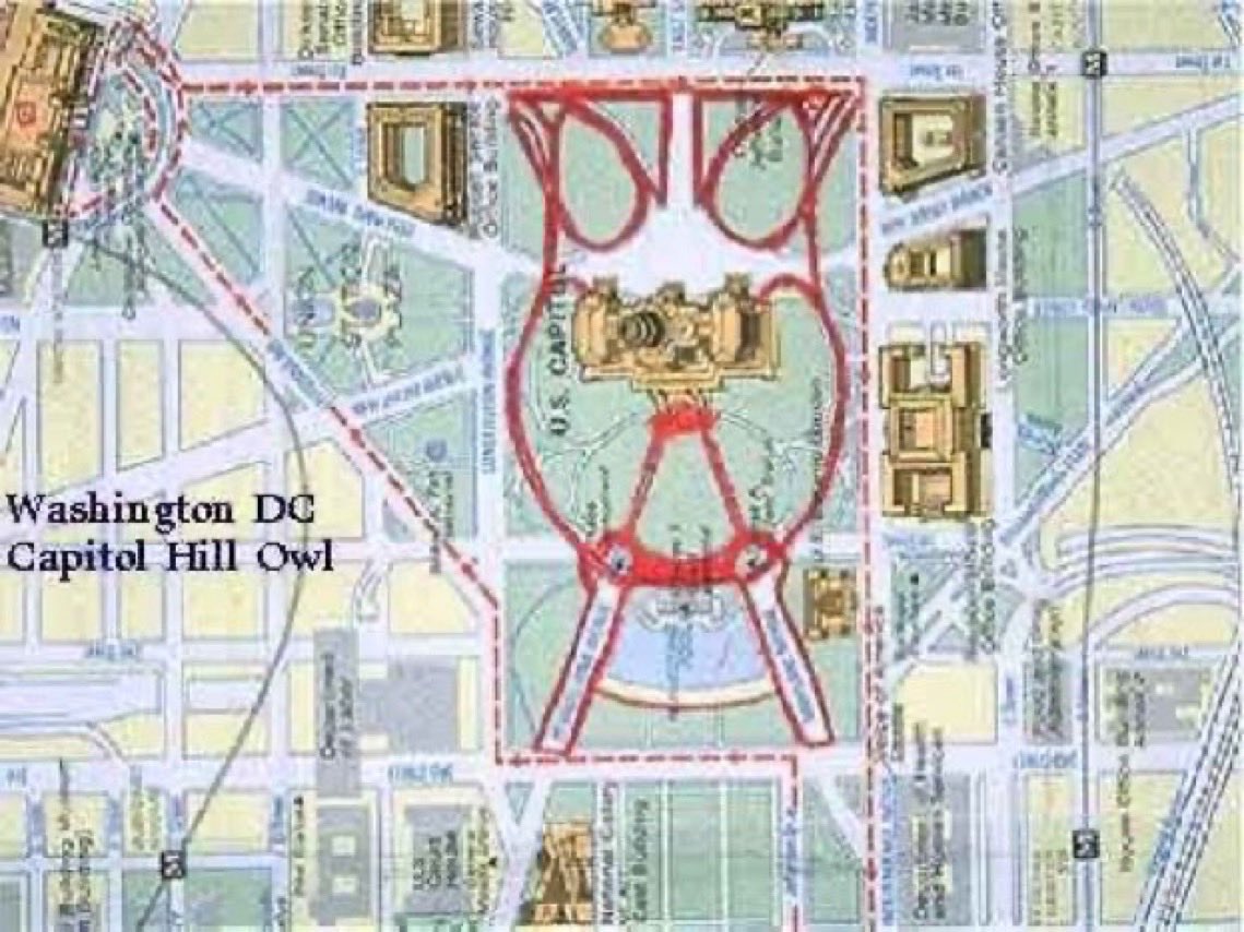 ExposingEvil704's tweet photo. Did you know Washington D.C. was built by a Freemason?

In 1791, Pierre Charles L'Enfante, a 33rd Degree Freemason, laid out the Governmental Center of Washington, D.C.

He planned more than just streets, roads and buildings.

He hid Luciferian and other occultic symbols in the layout of the Governmental Centre itself. 

When these symbols are united they become one large Luciferian mosaic.