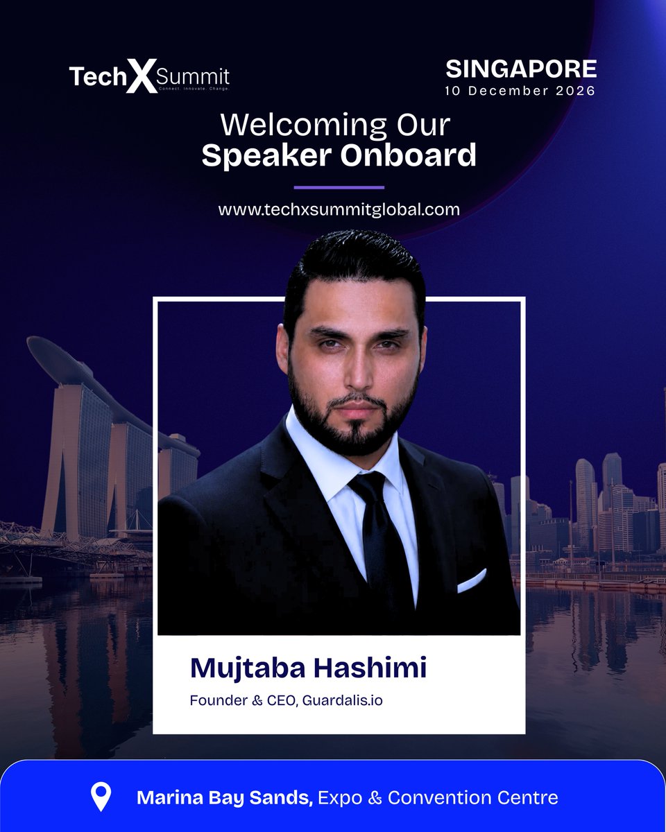 techxsummit's tweet photo. We are excited to welcome Mujtaba Hashimi, Founder &amp; CEO at https://t.co/tDufXlztTg, to the stage at Tech X Summit Global Singapore 2026.

Secure your ticket today: https://t.co/II8HEHNGJc

#TechXSummit #TechXSummit2026 #TechXSummitGlobal #TechXSummitGlobalSingapore https://t.co/TdDb34yXRR