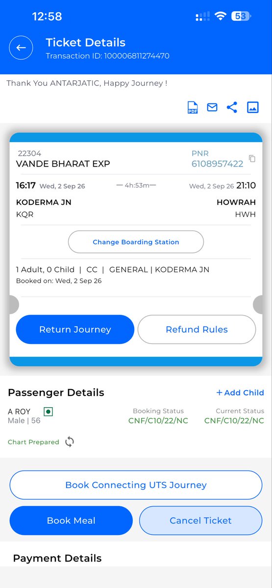 ANTARJATIC's tweet photo. @RailwaySeva @drmhowrah Why are charging high if you can’t maintain time https://t.co/McNUlmmio6