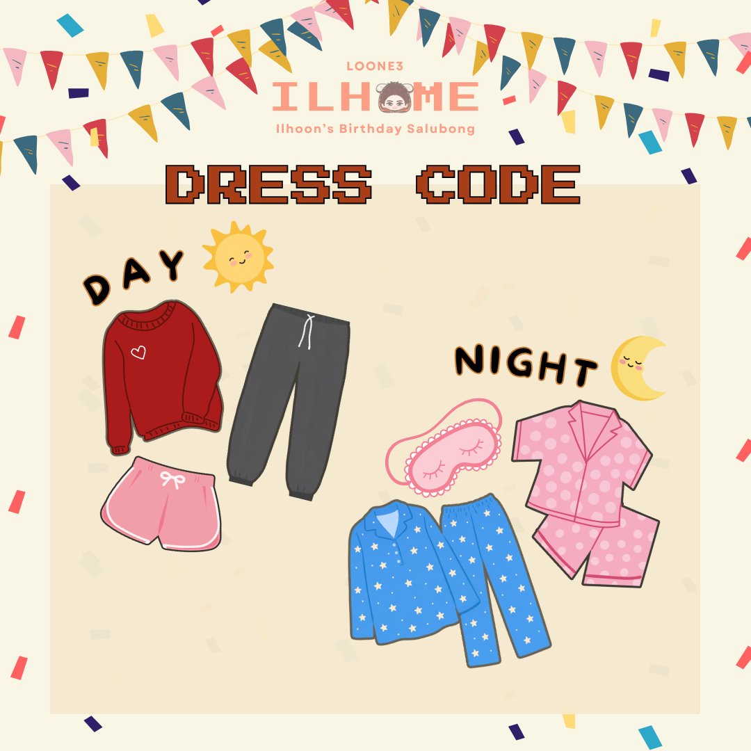 ilhome_ph's tweet photo. ⏰ONE MONTH TO GO⏰

Start planning your fit, here's the dress code 🤩

Don't get stressed following the dress code strictly, but we'd appreciate it if you do.

Feel free to wear whatever's comfortable for you, Loonees!

See you soon💙

#BirthdaySalubongniILHOON https://t.co/Q8LN6bu2Dz