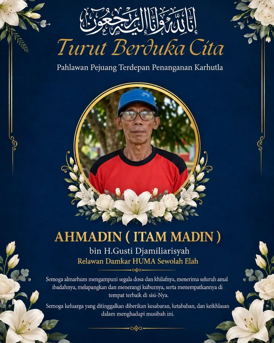 pingwiners's tweet photo. kabar duka datang dari pejuang pemadam karhutla🥀

Disaat orang lain menjauh dari kobaran api dan asap mereka justru memilih mendekat untuk memadamkan api tanpa memikirkan kesehatan dan nyawa mereka sendiri.

Selamat jalan pahlawan semoga amal ibadah mu di terima Allah dan di beri surga terindah🤲