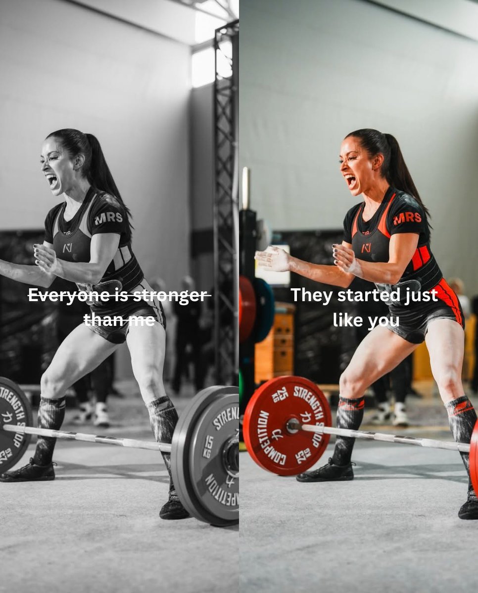 mirjam_rodrig's tweet photo. Es gab eine Zeit, da hatte ich das Gefühl, ich gehöre nicht ins Gym.

Alle waren gefühlt stärker,
selbstbewusster,
weiter als ich.

Aber die Wahrheit ist:
Niemand startet stark.

Jeder, zu dem du heute vielleicht aufblickst,
war irgendwann einmal ein... https://t.co/oUiatvyv4Y