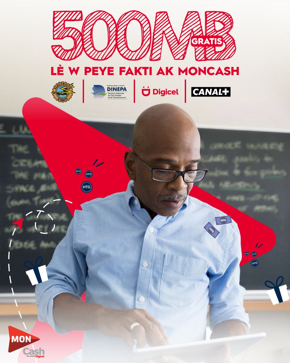 DigicelHT's tweet photo. Lè w peye fakti ou yo ak MonCash ou jwenn 500MB GRATIS apre peman.
Pwofite peye ak MonCash pou w pa rate òf espesyal sa a.
Itilize aplikasyon an jodia menm oswa konpoze *202#SEND
Tèm ak Kondisyon aplikab.
#MonCash https://t.co/KhPEuKeLSV