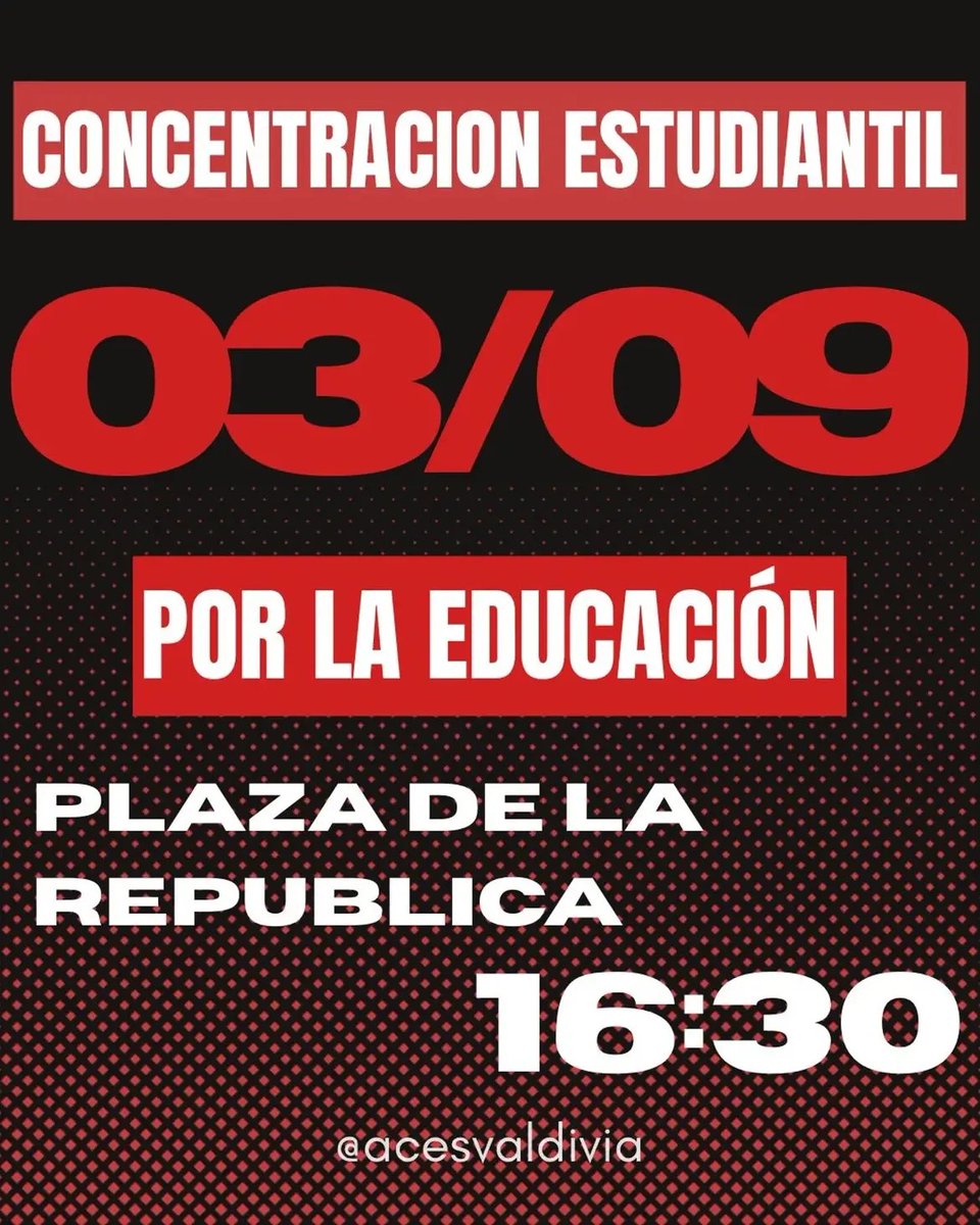 ElHiloCL's tweet photo. 🔴 NO SOLO SANTIAGO MARCHA MAÑANA:

🔷 En Antofagasta, Rancagua, #ValdiviaCL, Osorno y Quellón también hay llamados a Protesta en contra de Kast y el Foro de Madrid en nuestro país https://t.co/Gq2VF5sW5T