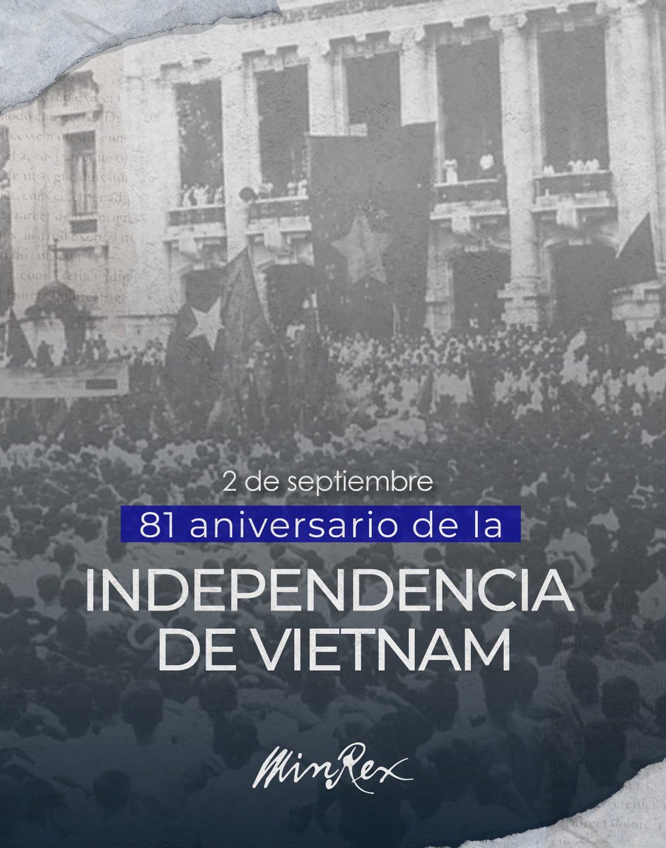 DiazCanelB's tweet photo. Felicitamos al Partido, Gobierno y pueblo de #Vietnam, en el 81 aniversario de la independencia de ese hermano país.

Continuaremos consolidando nuestras históricas y multifacéticas relaciones, que son un ejemplo de amistad y cooperación entre países socialistas. https://t.co/YslUHgv3Yx