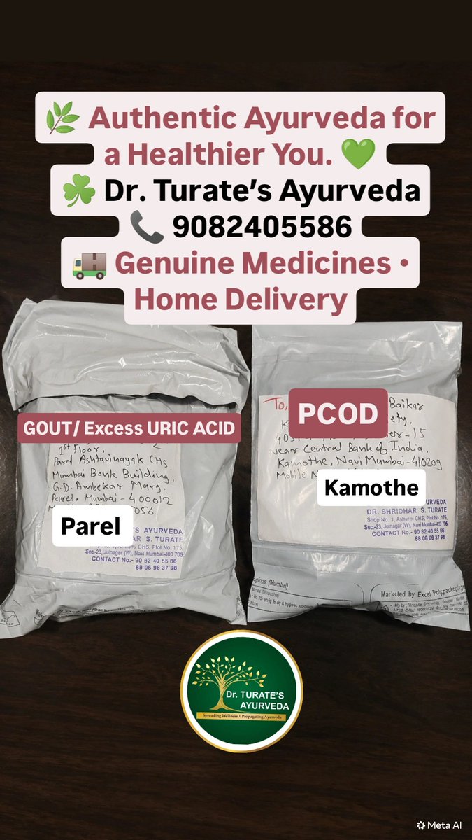 Dr_Shridhar1993's tweet photo. ✨ Authentic Ayurveda for a Healthier You!
🌿 At Dr. Turate’s Ayurveda, we believe in understanding your individual needs and providing genuine Ayurvedic care with a holistic approach.
☘️Dr.Turate's ayurveda
https://t.co/imyn223hb0
#drturatesayurveda #gout #goutrelief #pcod https://t.co/we8jAq1SGm