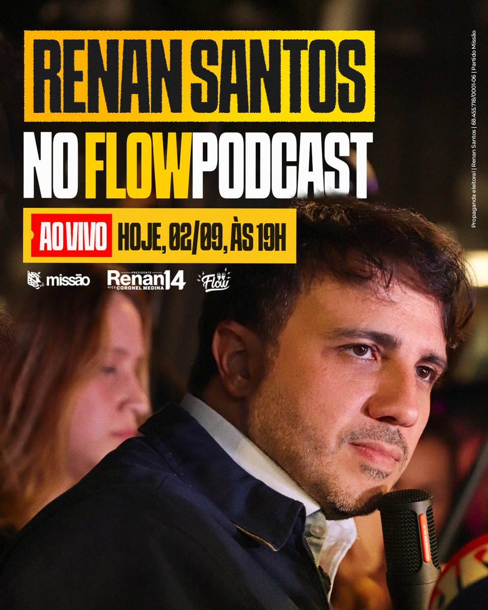 RenanSantosMBL's tweet photo. Hoje tem Flow às 19h https://t.co/LMv3A8pxi1