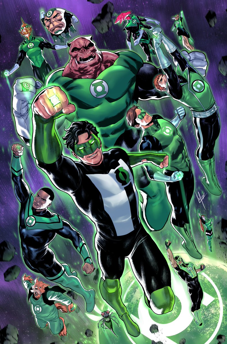 lukmeyer30's tweet photo. During like almost 6 years working for DC, I did lanterns just in a few panels, but these 4 covers are my precious contribution to the Green Lantern Corps book. I hope in the future I can have the privilege to do interiors for this long legacy! (especially with KYLE HEHE!) https://t.co/ursgmPBwdE