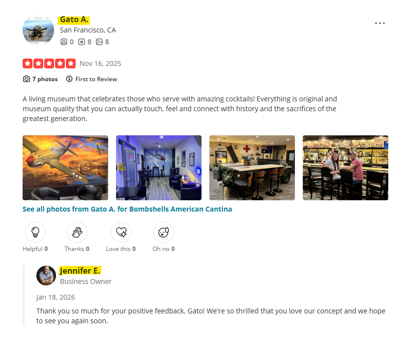 ParaN_rmal's tweet photo. that one time Lue Elizondo gave himself a yelp review... https://t.co/DDXRuJGvOE