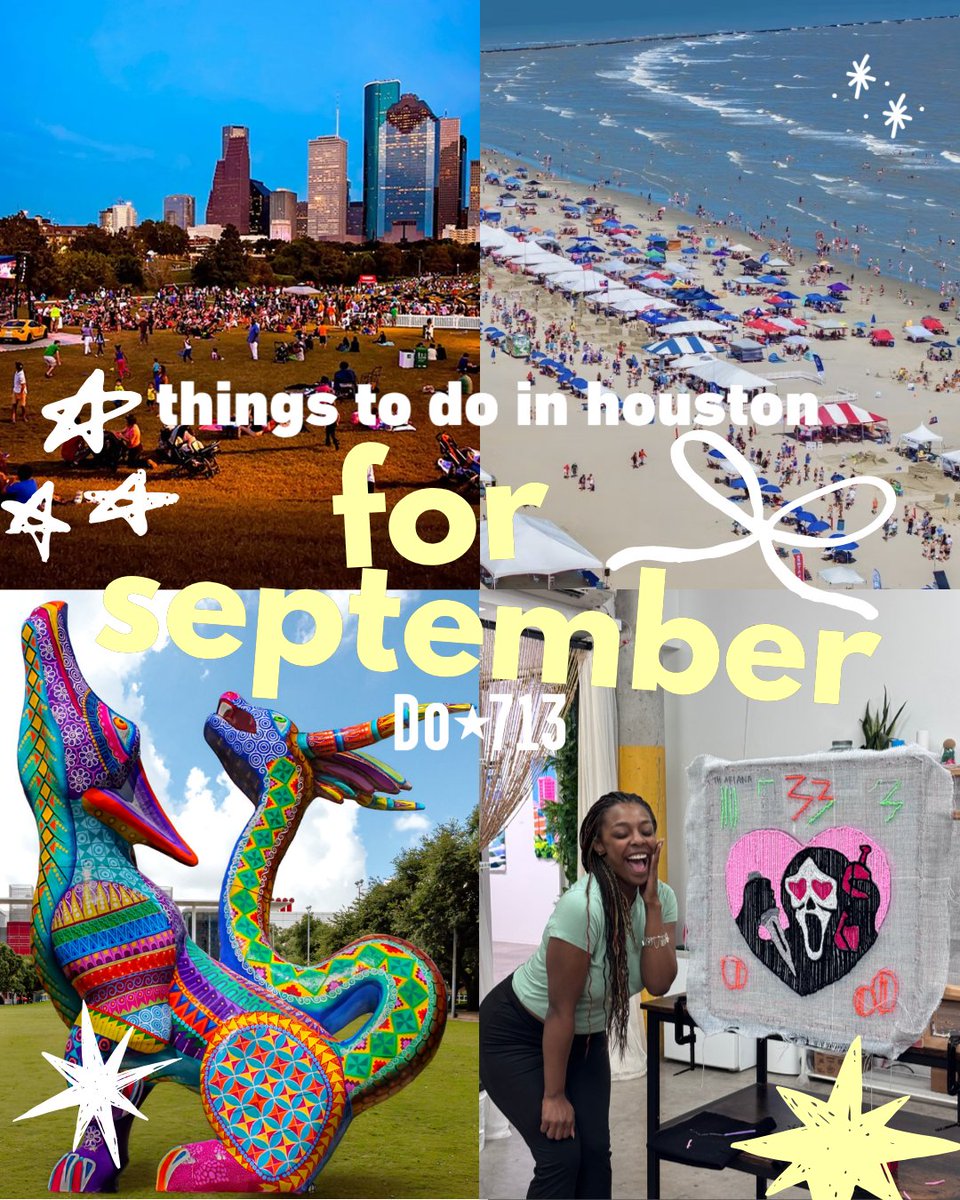 Do713's tweet photo. September in Houston is STACKED. 🍂🤠 Concerts, festivals, markets, new openings, fall events, and plenty of reasons to finally leave the AC.

We put together the best things to do all month long so your September calendar stays booked. 👇
https://t.co/uDk2Q7hqEF https://t.co/zBL8QOKjKg