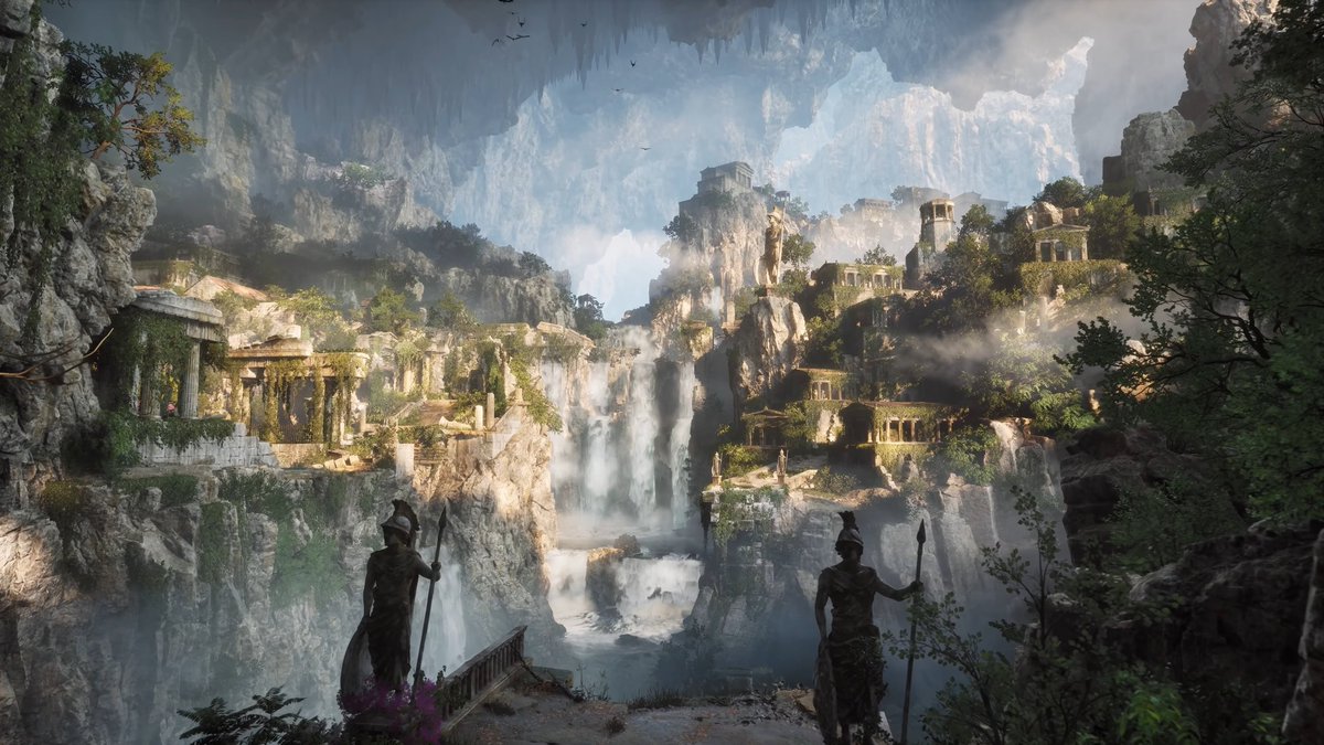 indigo_15's tweet photo. My goodness. The Greece section of TOMB RAIDER: LEGACY OF ATLANTIS is spectacular 🤩

It's absolutely gorgeous to look at, but it's also atmospheric and captures the sense of isolation that so many people love from the original game. 

I'm in awe 😍

🏛️🏺🇬🇷 https://t.co/S4vHBlQbLV