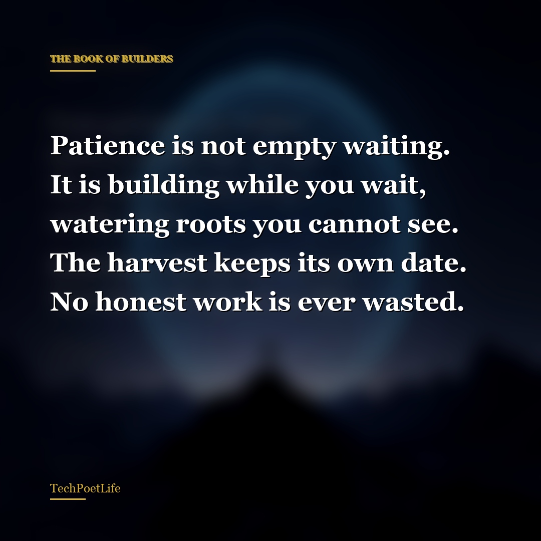 Techpoetlife's tweet photo. Nothing you build sincerely is ever lost. 

Not the launch that flopped. 

Not the months that felt like silence. 

It is all accounted for 
every hour, 
every attempt, 
every quiet Tuesday. https://t.co/ReySWOiYZo