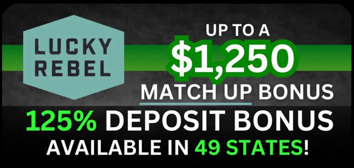 BankrollBen_'s tweet photo. Lock these in on Lucky Rebel🤝🏽
Get 125% deposit match up to $1,250
Available in 49/50 states👇🏽
https://t.co/Igs6ba2SLA￼ https://t.co/8KctcVp2sM