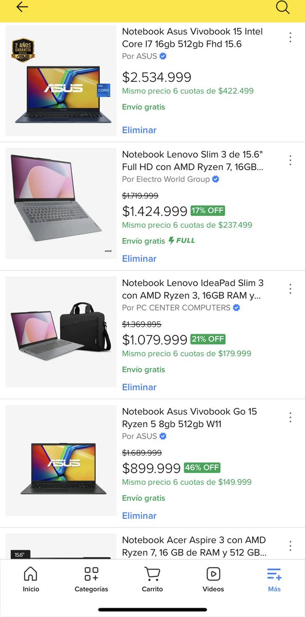 vmenditto's tweet photo. *¡HASTA $100.000 DE DESCUENTO EN NOTEBOOKS Y COMPUTACIÓN!*✨

🎟️ CÓDIGO: Descubrilo en el link 
🔥 *10% OFF (compra mínima $250.000 | tope de reintegro $100.000)*
⏰ Vigencia: Válido solo por hoy hasta las 23:59 hs

💻 *Notebooks Seleccionadas:*
👉 https://t.co/D1zwy8oWAc https://t.co/QjclDLwn3d