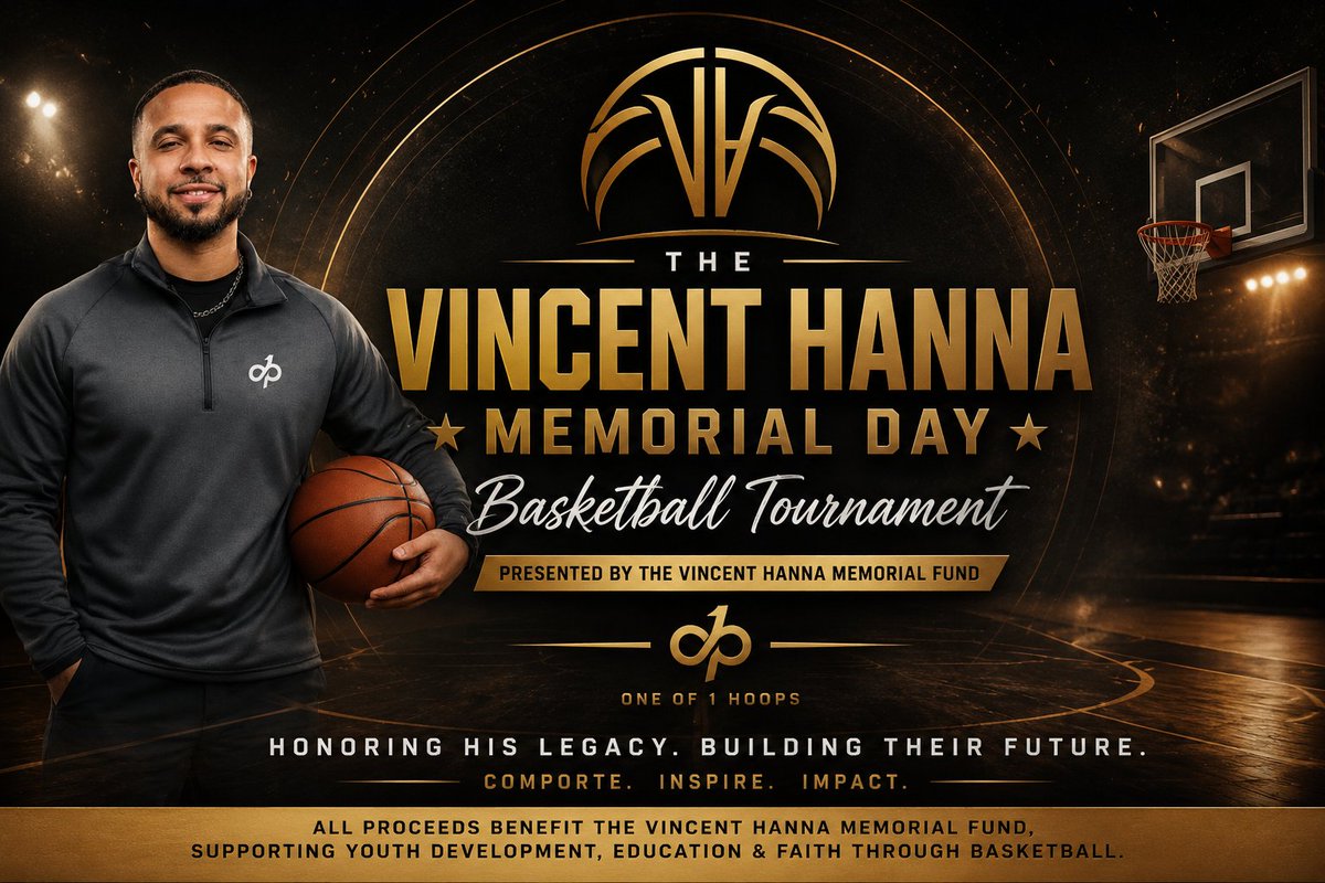PurePrepHoops's tweet photo. The INARGURAL VINCENT HANNA MEMORIAL Basketball Tournament coming next May 2027. Calling ALL programs to come out and support the life and legacy and the Impact he made on all of us. https://t.co/O7Lqfk5AgG