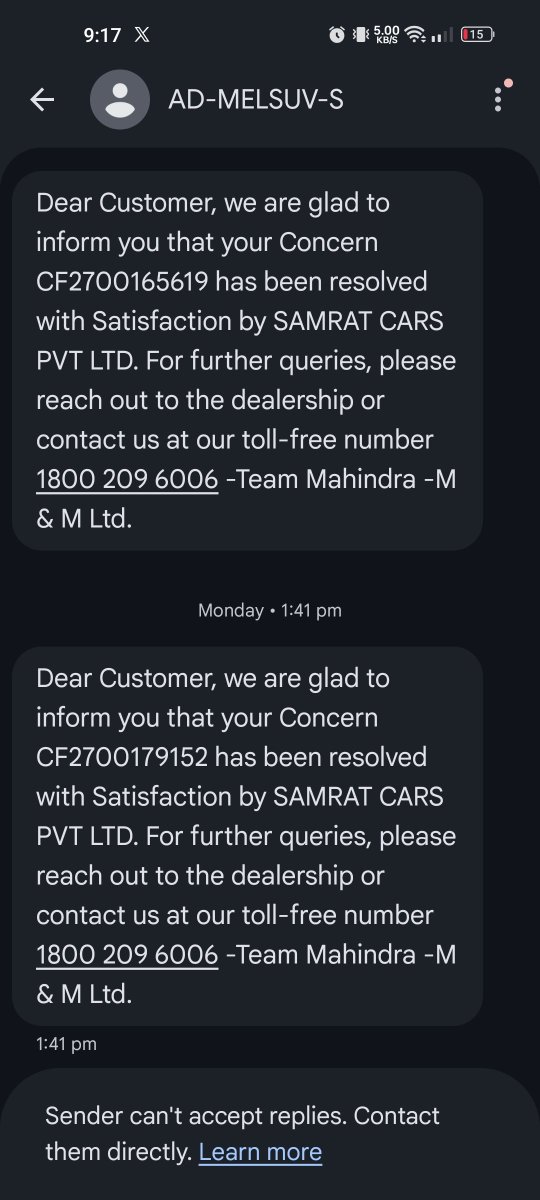 np_nirajpatel's tweet photo. @18002096006 I've already raised a complaint &amp; it got magically resolved with my satisfaction i don't recall being satisfied with your response. https://t.co/Xf0wviZSvZ