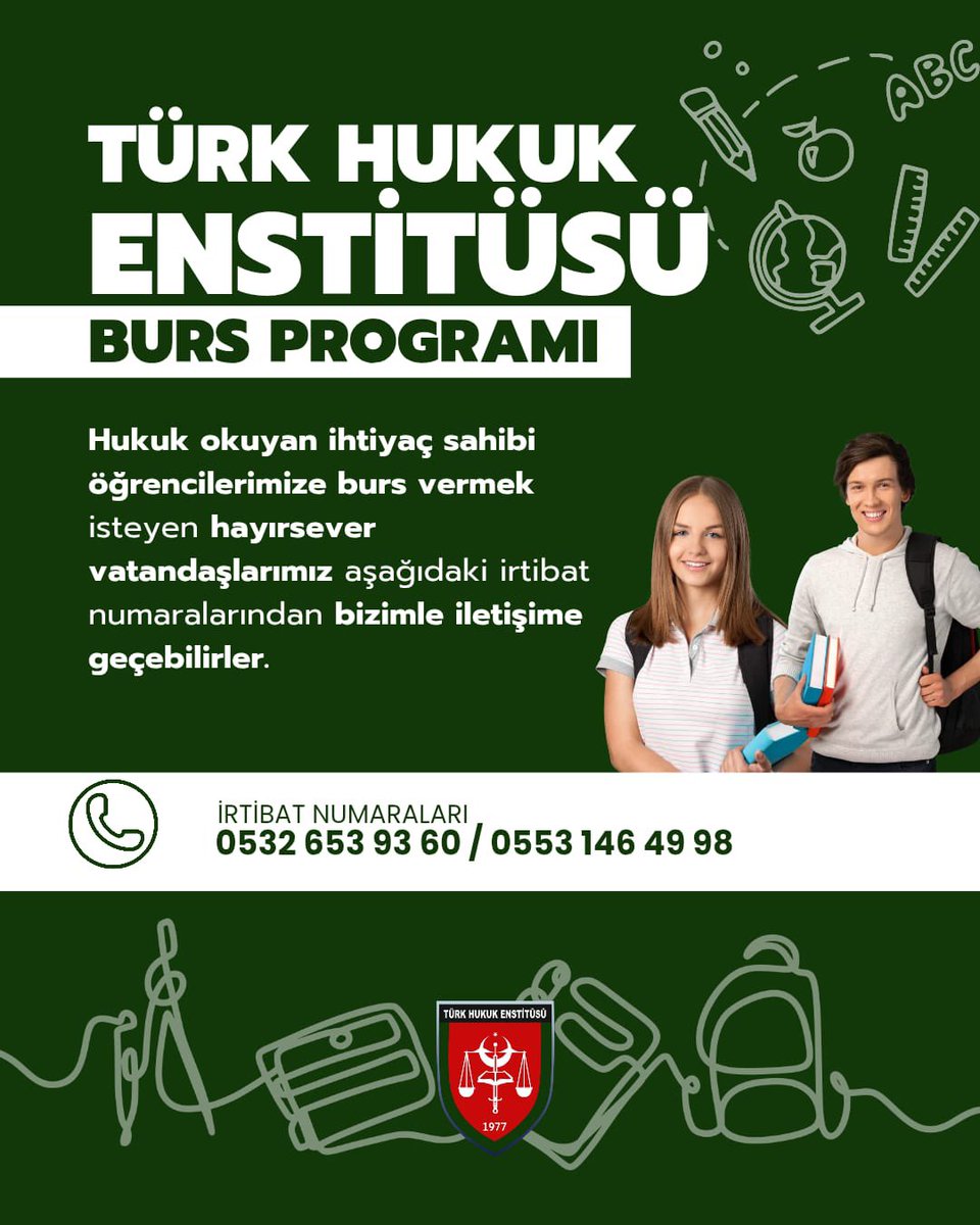turkhukukhatay's tweet photo. Hukuk okuyan ihtiyaç sahibi öğrencilerimize burs vermek isteyen hayırsever vatandaşlarımız aşağıdaki irtibat numaralarından bizimle iletişime geçebilirler.

☎️ 0553 146 49 98 / 0532 653 93 60 https://t.co/MNWZpHEWBR