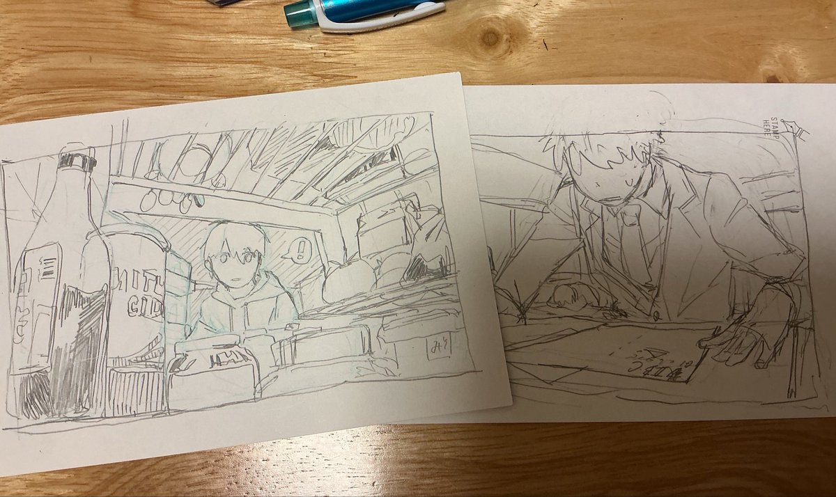 renshuue's tweet photo. 文化祭用のポストカード描いてる
単価10円だからクソ雑 https://t.co/h8r6z7d7q0