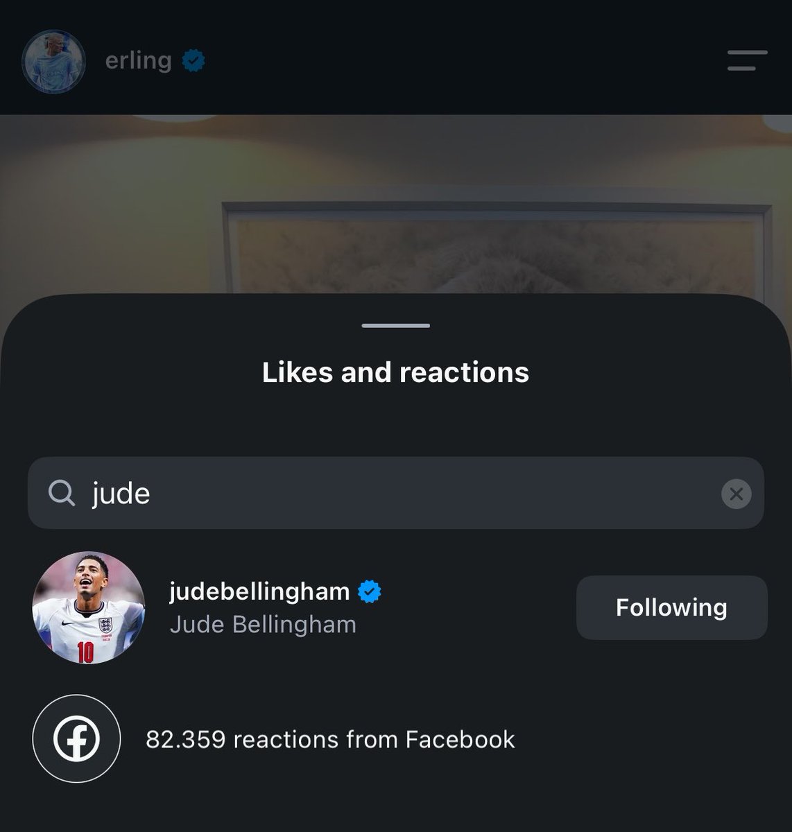 ROZELLANDER's tweet photo. of course jude has liked erling’s newest post before me https://t.co/Xsxtk7njjZ