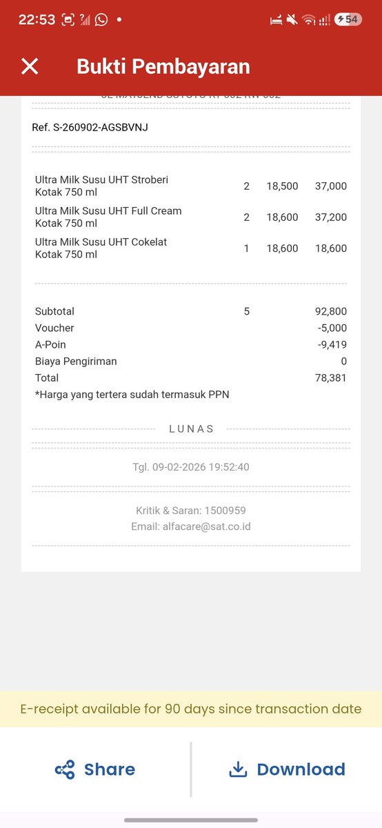 sandisan23's tweet photo. @alfamart 

Ini gw beli Ultra Milk UHT 750ml x Yoasobi lewat alfagift kok ga dapet keychain? https://t.co/Q4uZIjjln1