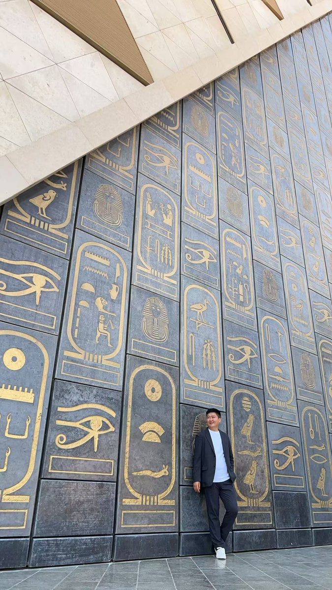 shen_shiwei's tweet photo. "When in Egypt, do as the #Egyptians do." 🇨🇳❤️🇪🇬

My first visit to Egypt, and my first encounter with the magnificent Grand Egyptian Museum. 

Standing among thousands of years of Egyptian civilization, I was reminded that great civilizations do not truly meet for the first time in our era, they recognize something familiar in one another.

#China and #Egypt, two ancient civilizations, have journeyed through thousands of years of history, and now celebrate 70 years of diplomatic relations. From the Nile to the Yellow River and the Yangtze River, from the Pyramids to the Great Wall, our stories were written in different lands, yet they carry a shared human spirit: to create, to explore, to preserve, and to pass wisdom on to generations yet to come.

As our two leaders have emphasized, civilizations flourish not by isolating themselves, but through dialogue, exchange and mutual learning.

Perhaps this is the most beautiful meaning of civilization: not simply remembering where we came from, but discovering how much we can understand, appreciate and learn from one another.

From the Nile to the Yellow River and the Yangtze River, may these two ancient civilizations continue to meet, inspire and walk together toward a future of friendship, respect and mutual understanding. 🇨🇳❤️🇪🇬