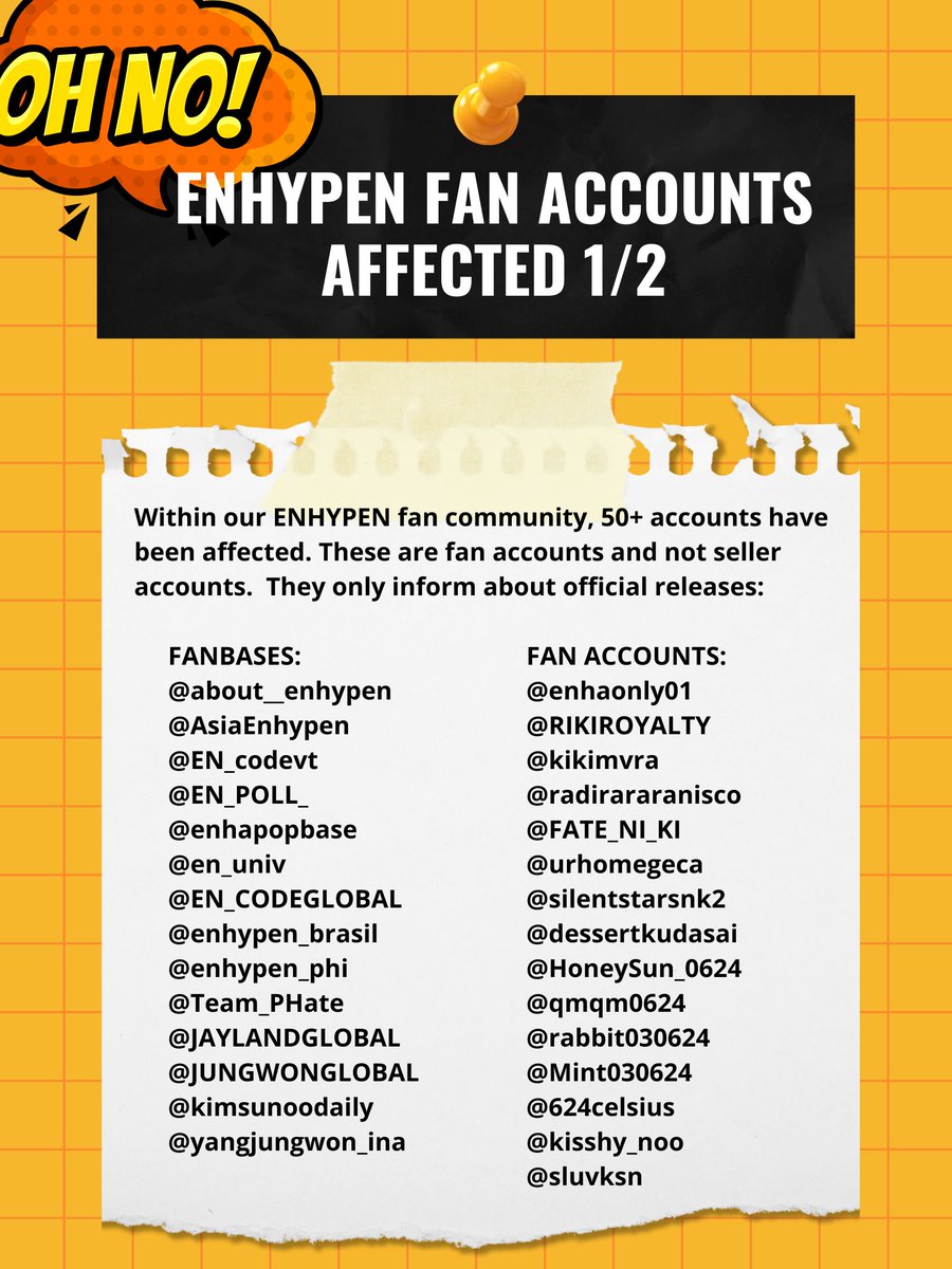 enhaonly10's tweet photo. X’s “Counterfeit” reporting system appears vulnerable to coordinated abuse, triggering mass suspensions across fandoms. Fan accounts with millions of followers combined have been affected. Pls escalate to engineering. Close this loophole disrupting X fan communities @X @kcoleman https://t.co/lR3yJEpQah