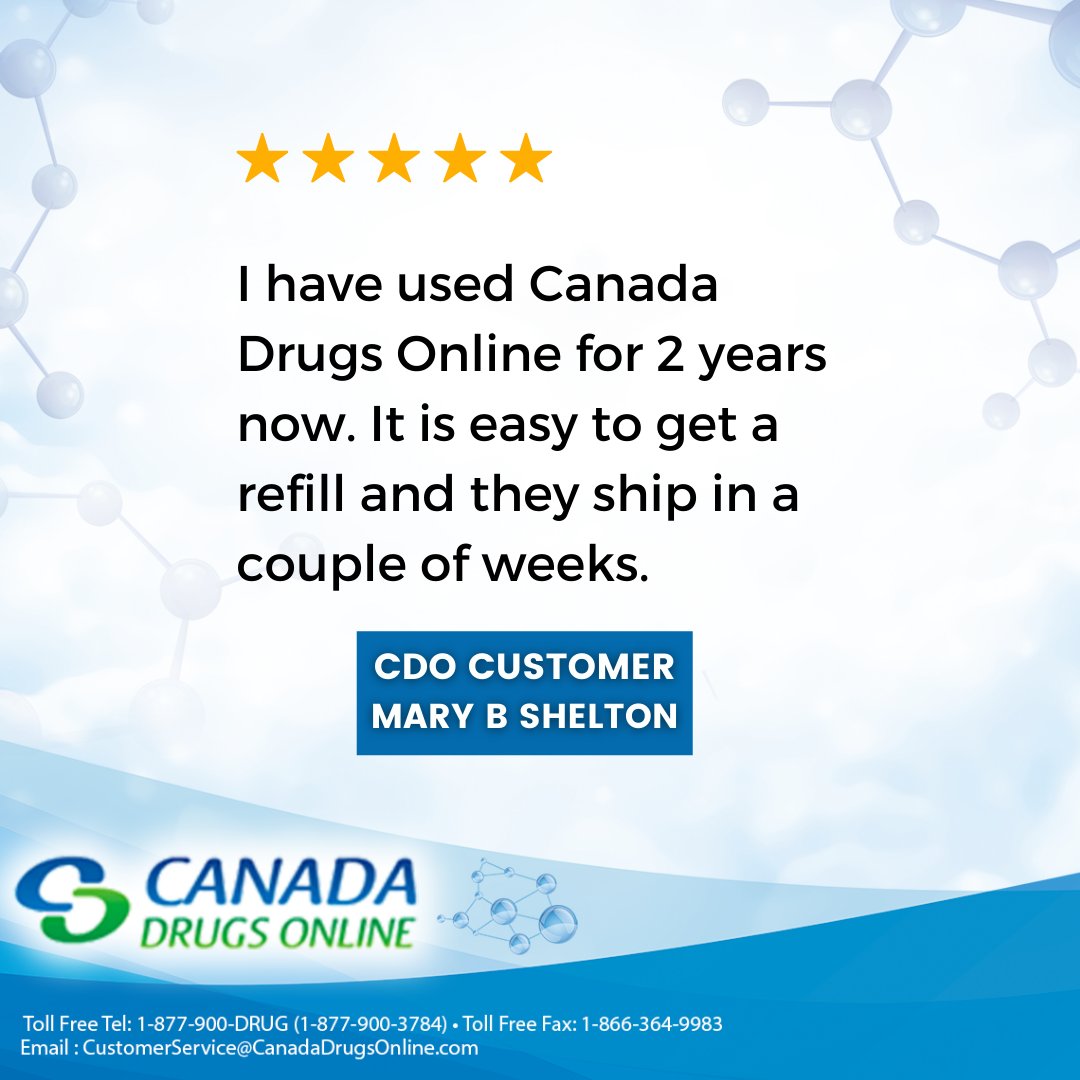 canadadrugsrx's tweet photo. π We are thrilled to have been able to provide you with top-notch customer service for the past 2 years, Mary!
Thank you for choosing us as your go-to! πΒ
#GoogleReview #CustomerService #CustomerFirst #OnlinePharmacy #Review #CDO
#CanadianPharmacy https://t.co/341lAI8Yt4
