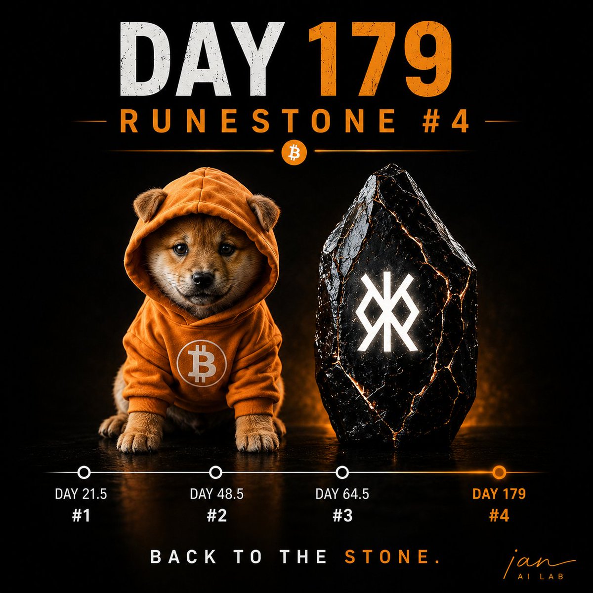 ianai_lab's tweet photo. $DOG Day179 🪨

RUNESTONE #4

Day21.5 → #1
Day48.5 → #2
Day64.5 → #3
Day179 → #4

115 days later,
we’re back to the stone.

DCA is complete.
The journey continues. 🪨🐶

#DOG #Runestone #Runes #Bitcoin https://t.co/cy6JZqmDZ2