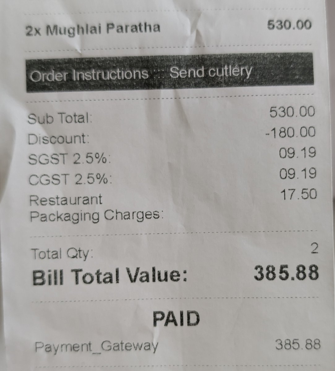 arnabpanda's tweet photo. Scam by @zomato @zomatocare  
Could you please clarify why the amounts are not matching here ?
Resturant packing charges is 17.50
You have charged the same as 26.50
GST on item charged by restaurant - 18.38
GST on item charged by Zomato -26.50

Please clarify https://t.co/nj4AKpew26