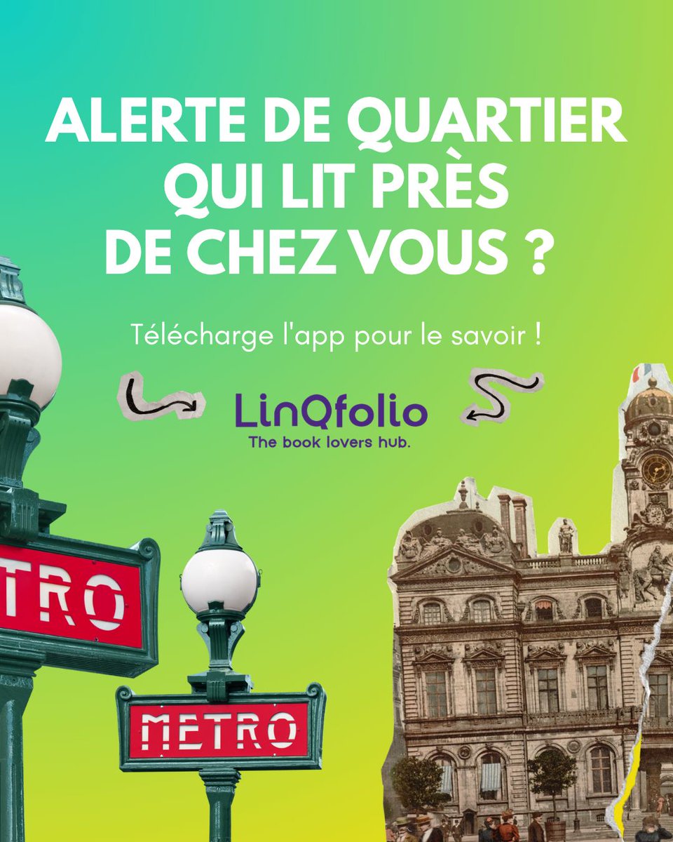 LinQfolio's tweet photo. Votre prochain coup de cœur littéraire est sûrement au coin de la rue. 📖

Grâce à la géolocalisation sur LinQfolio :
- Troquez vos livres gratuitement.
- Rejoignez un book club dans votre quartier.

L'app est 100 % gratuite (lien direct en bio). 
#booktwt https://t.co/0ZEXElU9hn