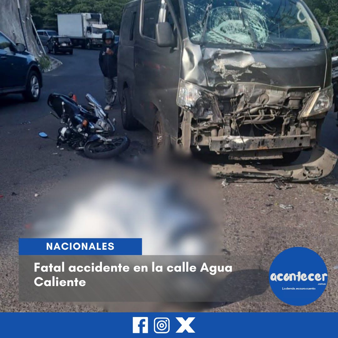 acontecercomsv's tweet photo. #AguaCaliente ⚠️🚨🚑 Un siniestro vial ocurrido en la calle Agua Caliente, antes del puente en dirección hacia San Salvador, dejó como saldo un motociclista fallecido y varias personas lesionadas.

Equipos de emergencia acudieron al lugar para atender a los afectados. ⚠️

📝KG https://t.co/RuG1fTWeDF