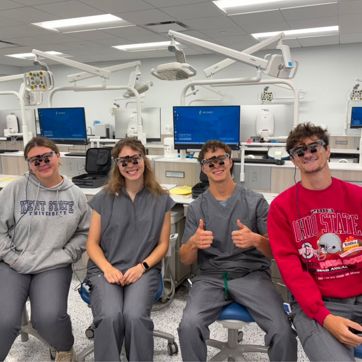 NEOMEDedu's tweet photo. From setting up their stations to getting their hands on the instruments, students in the Bitonte College of Dentistry are diving into their first weeks of hands-on learning! https://t.co/1galT8yA9S