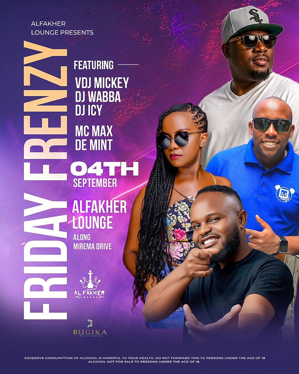 vdjmickey's tweet photo. This Friday, 4th September, we’re bringing the vibes to @AlFakherLounge . 🔥 🎧 @djwabba  ✖️ @djicy254  ✖️ #VDJMickeyLive
🎤 @mcmaxdemint  powered by @Bugika_Ent See you on the dance floor. 🎶🔥

#sherehe #dj #kenyannights https://t.co/GZbSyB89vL