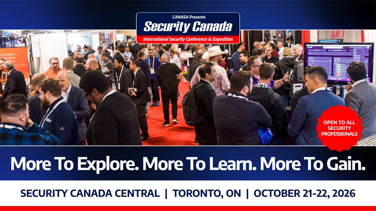Security_Canada's tweet photo. Discover why #SecurityCanada Central is the #1 choice for security professionals! This year's show features a record number of Exhibitors and more education than ever before—delivering the opportunities you need to advance your career. Register for FREE: https://t.co/BxdjevkY0O https://t.co/gv3R3TacCe