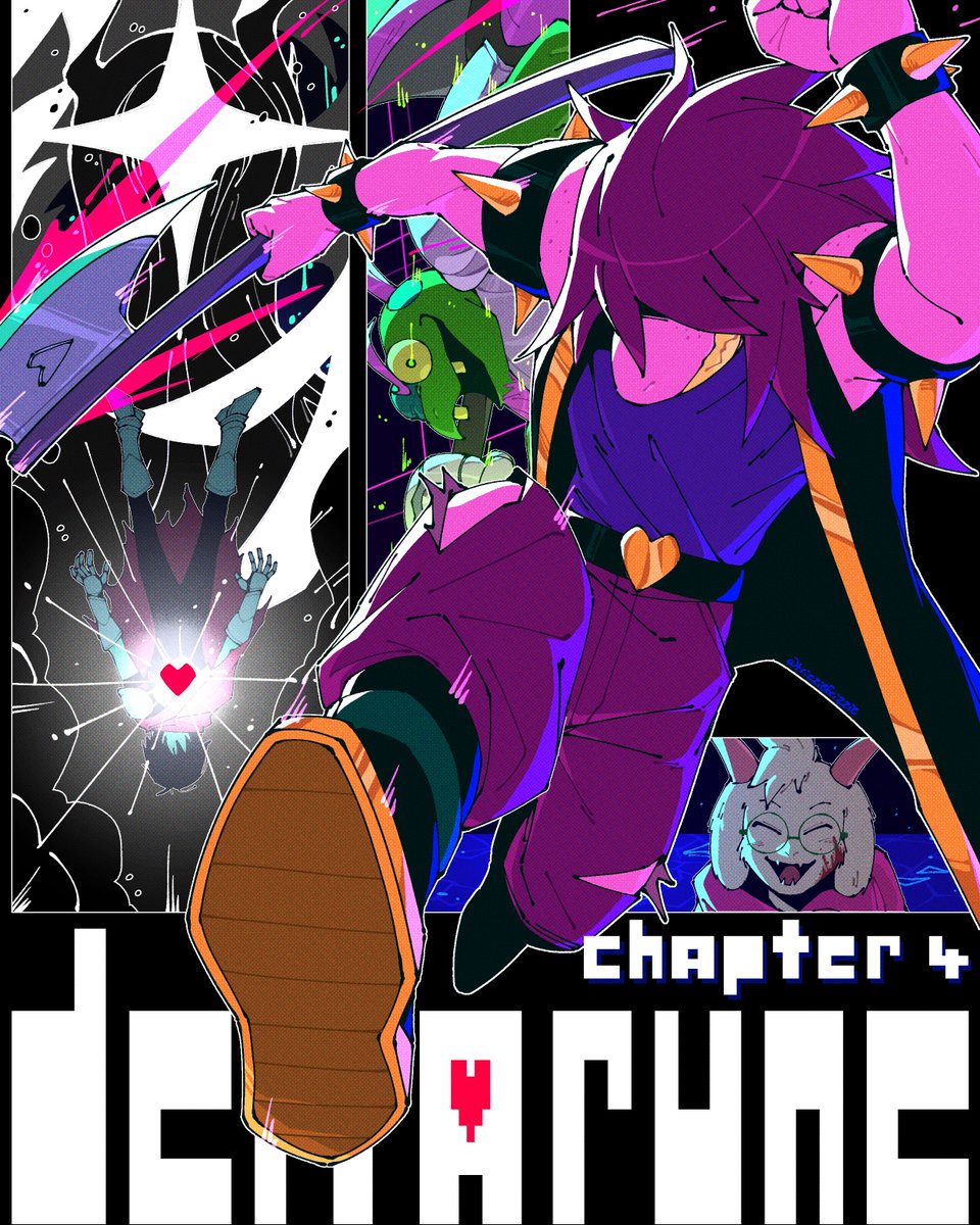 TrizzieFrizzie's tweet photo. DELTARUNE: COMPLETE ‼️ ALL OF THESE ARE AVAILABLE AS PRINTS (LINK BELOW) https://t.co/emvm1qC5EY