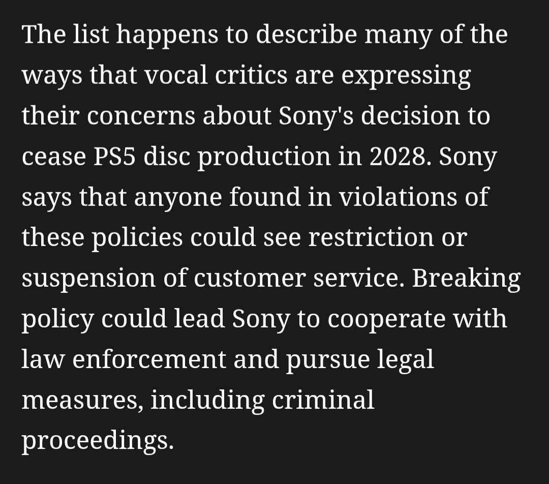 MainEventTV_AKA's tweet photo. Sony slowly spiraling downward

Threatening their customers is not a good plan of action. But let's look deeper in what this means. You post anything mean to them here, they will track you down, cut your game service &amp; more

We fought against this in the past. It's too much power https://t.co/KB3VFEZXeA