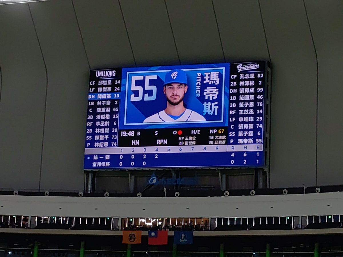 1975tabikuma's tweet photo. 今回の台湾旅は野球観戦がメイン⚾️今日は台北大巨蛋(台北ドーム)で富邦悍將(富邦ガーディアンズ)vs統一7ELEVEn獅(統一7ELEVEnライオンズ)の試合を観戦😊台湾プロ野球ではチアも大人気で盛り上がってくると観客も一緒にダンスしていて面白かったです。日本とはまた違った楽しさがありました👍 https://t.co/rEGueeXdic