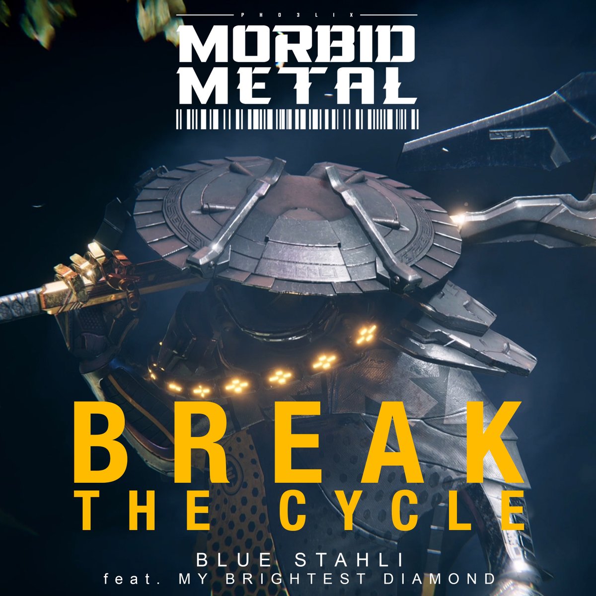 UbisoftMusic's tweet photo. "Break the Cycle" is out now. @bluestahli and @MyBrightestDmnd deliver a new anthem for Morbid Metal's next battle. Stream the track and gear up for what's coming on @MorbidMetalGame  [1/2] https://t.co/m1ObOkNtAF