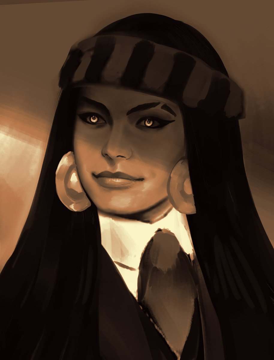 the_mekhartist's tweet photo. got so serious photobashing 1890's Dayaw in the middle of the night #oc #castlevanianocturne https://t.co/iHBFAybTfh