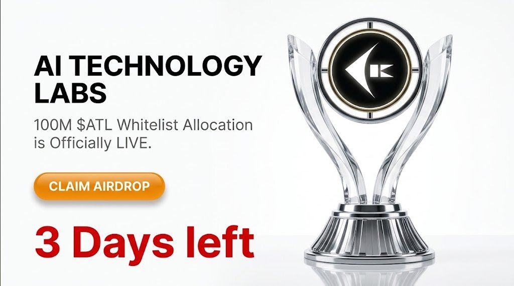 Ai_TL_official's tweet photo. 🚨 ONLY 3 DAYS LEFT! 🚨
The 100M $ATL Whitelist is officially LIVE! 🔥

@Ai_TL_official is building the next-gen decentralized AI ecosystem on #Solana, and something massive is cooking behind the scenes! 🧠

📍Claim Your Spot: https://t.co/44kqUUtTUq
💎 Total Supply: 1B $ATL
🎁 Whitelist Pool: 100M $ATL (10% of total supply)
🔴 Status: LIVE — Closing Soon!

Don't miss your chance to secure your allocation before time runs out! ⏱️

#ATL #SolanaAirdrop #Crypto #Airdrop #Web3 #AI