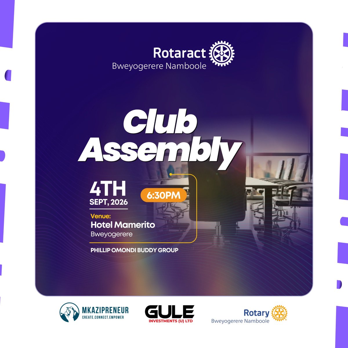 Destadia's tweet photo. 📢 CLUB ASSEMBLY 📢

Greetings, Partners in Service,
Join us for our Club Assembly as we share Q1 updates, discuss club matters, review our progress, and plan the way forward as we prepare for our 16th Charter Anniversary Celebrations! 

#ClubDestadia #DestadiaPR #RotaractLegacy https://t.co/DBkVaPf5H0