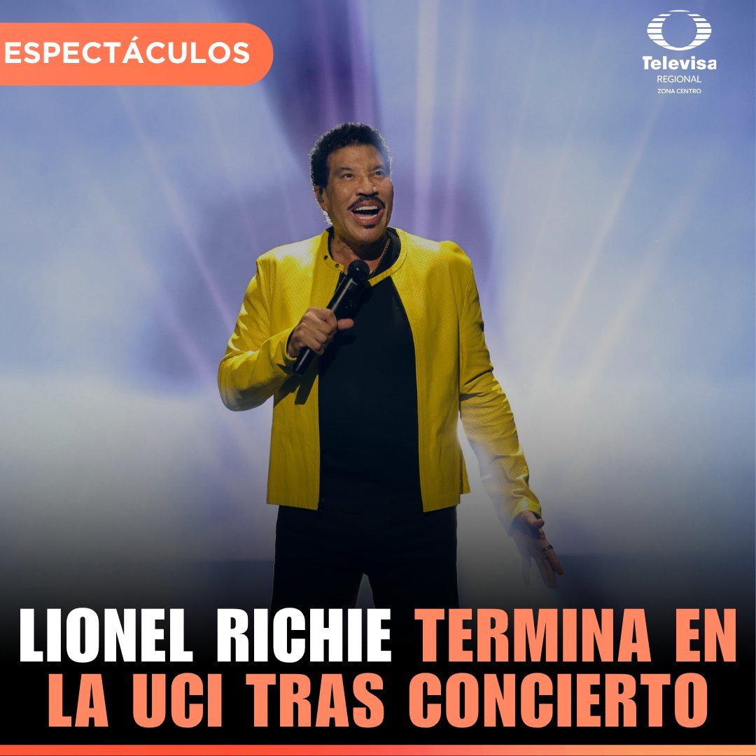 TelevisaPuebla's tweet photo. 🏥Lionel Richie fue hospitalizado después de ofrecer un concierto en St. Louis, Missouri. Según los reportes, el cantante ingresó al hospital por precaución para someterse a algunas pruebas y permaneció bajo atención médica en la UCI, se esperá que este martes reciba el alta. 📄🎤