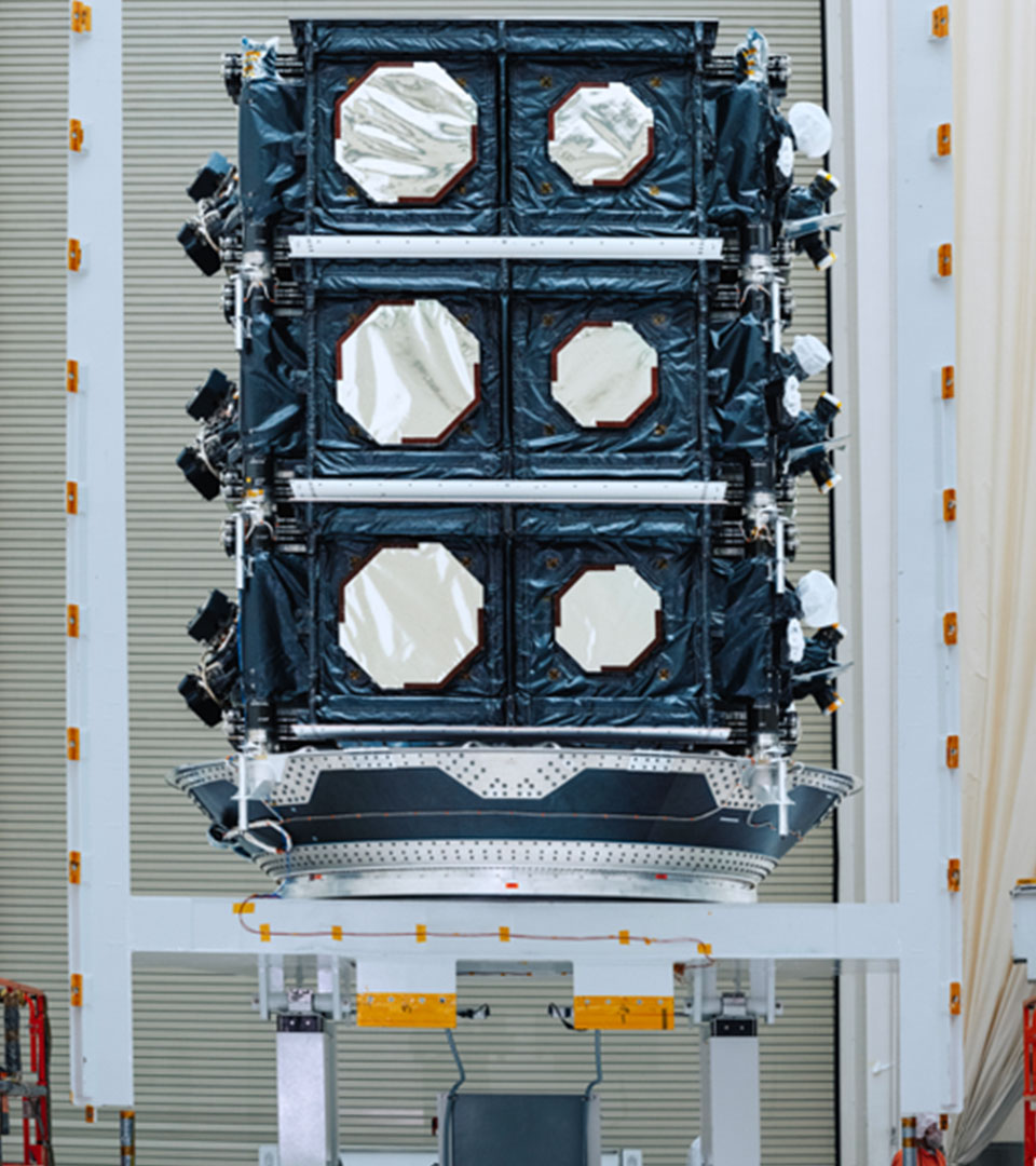 BoeingSpace's tweet photo. The final three — bound for MEO

We’ve delivered O3b mPOWER satellites F11, F12 and F13 to @SES_Satellites. The trio is set to complete the constellation, boosting global, low-latency broadband and mission-ready capacity.

Details: https://t.co/TzYtwR3ckp #O3bmPOWER https://t.co/QQs2gSYOjJ