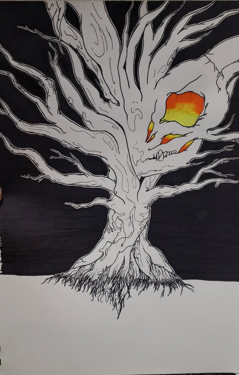 MadamMuzzi's tweet photo. Absorbed, MuzziArt, Sharpie and pen, 2023 #Artist #ArtistofX #Sharpie https://t.co/Lr2uxnHpBo