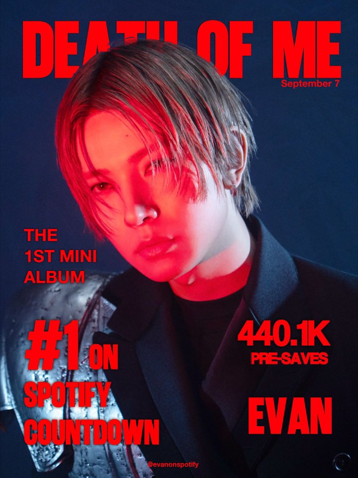 evanonspotify's tweet photo. #EVAN gains (+14.7k) prsvs on the Spotify counter and continues to hold the #1 spot with 440,1k

#EVAN #에반 #HEESEUNG #희승 https://t.co/O7XHsykzVr