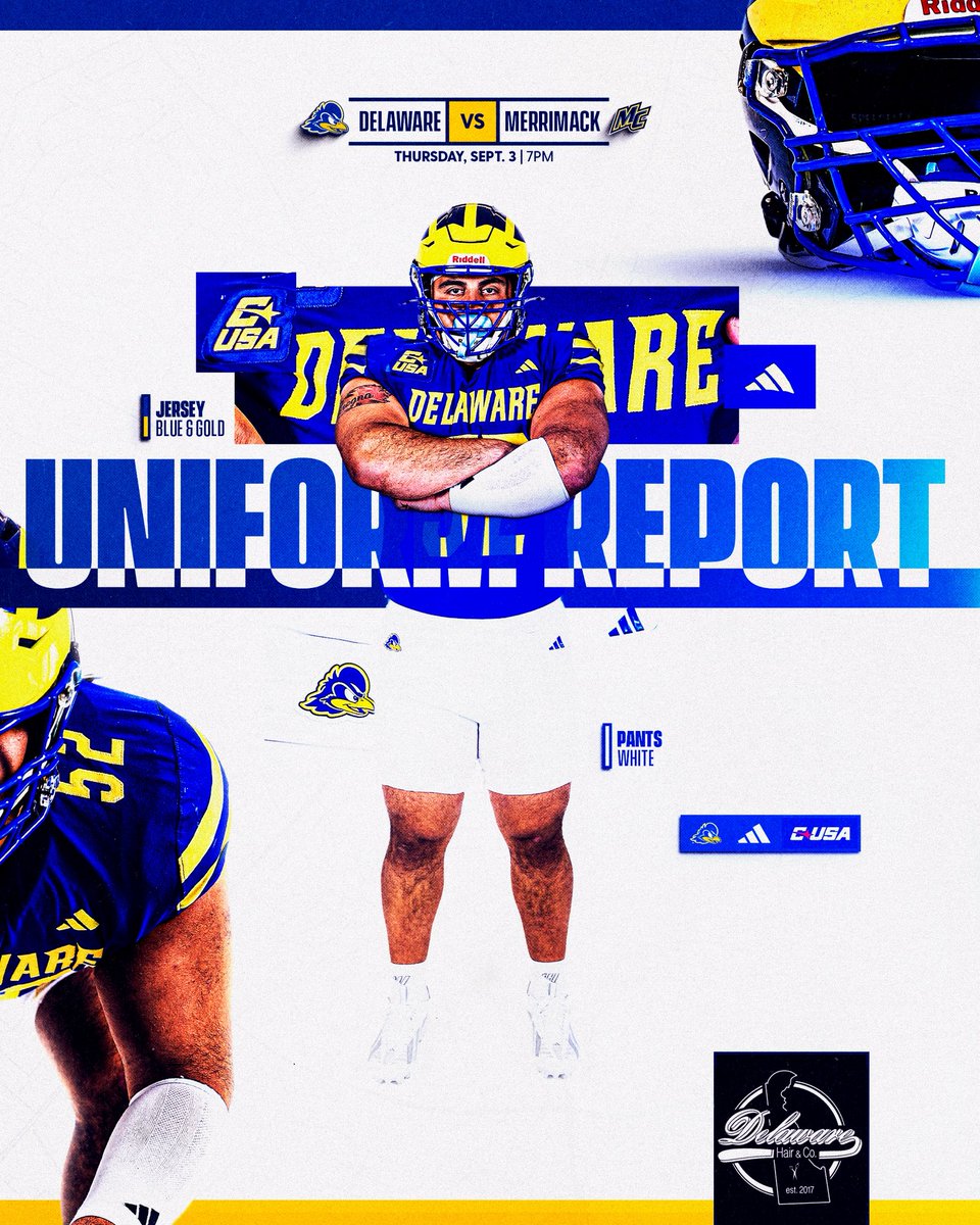 Delaware_FB's tweet photo. Game One 🔵⚪️ https://t.co/uVRtGlNliH