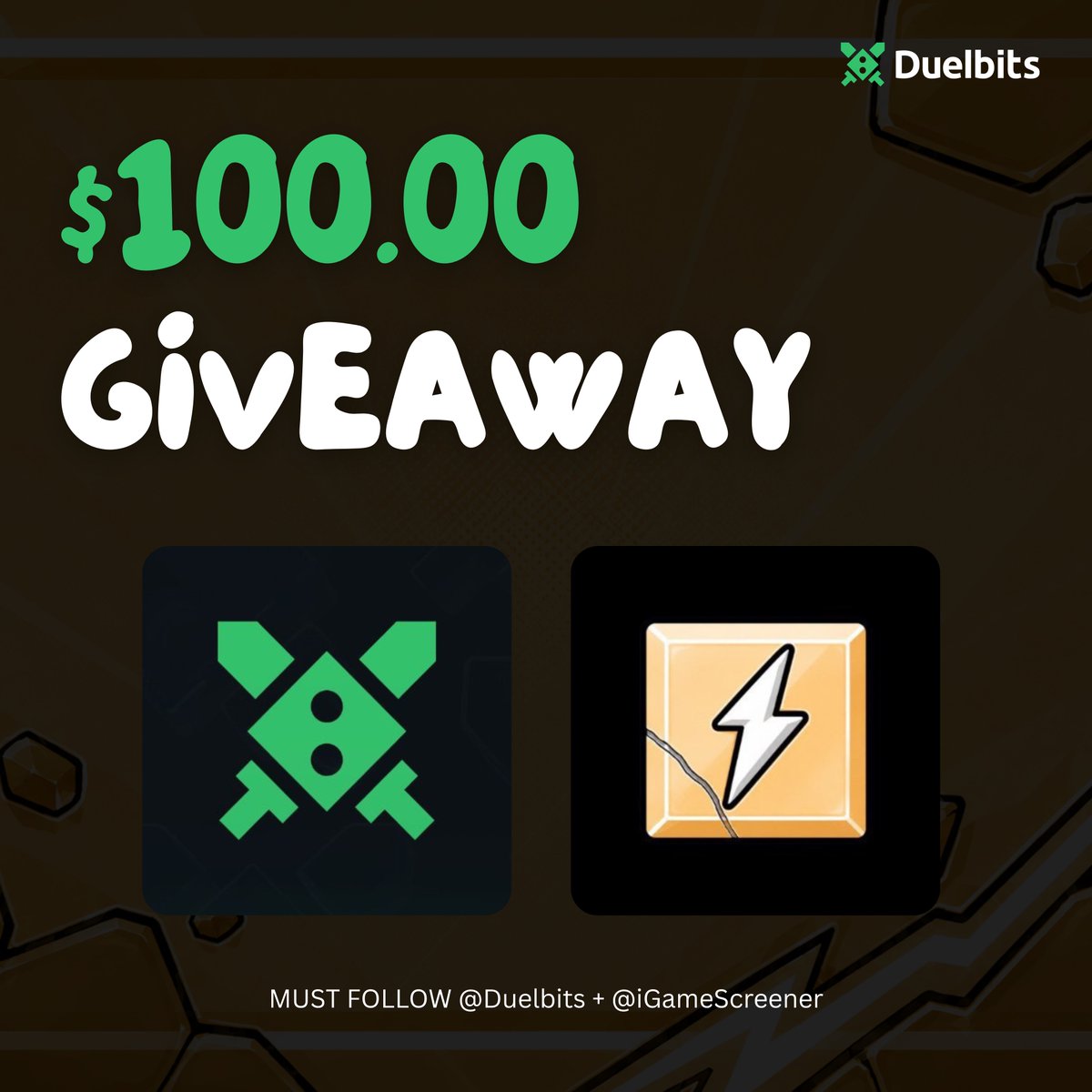 Unemployydd's tweet photo. $100 giveaway 🔥

• Follow @Duelbits + @iGameScreener 
• Like + RT 
• Tag 2 friends 

Rolling winners in 48 hours 👇 https://t.co/mJQk00rTrA