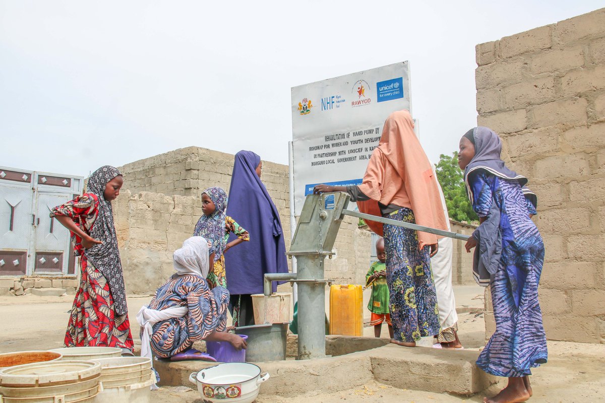 RAWYOD's tweet photo. Access to safe water has been a challenge for women &amp; children in Monguno LGA, Borno State. Through its Nutrition &amp; WASH response, RAWYOD, in partnership with UNICEF &amp; with support from NHF, rehabilitated water facilities, bringing clean water closer to communities.
@OCHANigeria https://t.co/stdhPyON3b