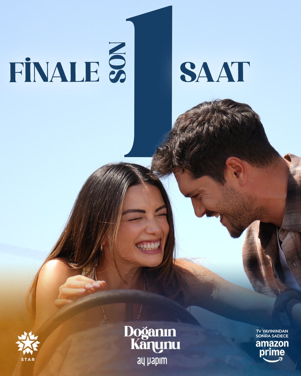 DoganinKanunu_'s tweet photo. Finale son 1 saat! 😍

#DoğanınKanunu final bölümüyle bu akşam 20.00'de STAR'da, TV yayınından sonra sadece Amazon Prime Video'da.

@startv @ayyapim https://t.co/z7Rrh0BjlZ
